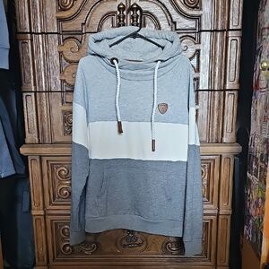 LIKE NEW Wanakome Gray and White Sweatshirt Hoodie (L)